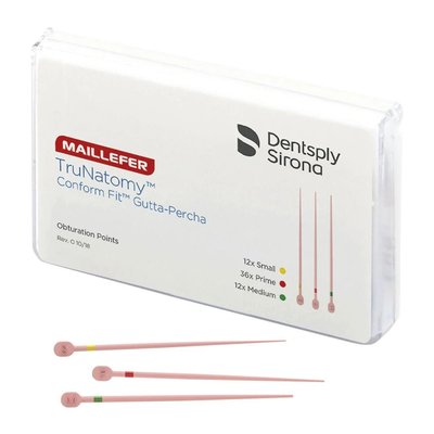 Dentsply Sirona TruNatomy Guttaperčové Čepy Sortiment 60ks