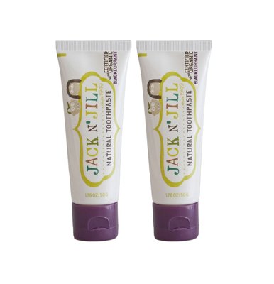 Jack N' Jill Organic Black Currant dětská zubní pasta 2×50 g