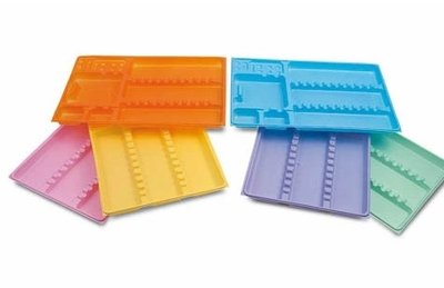 Polodent Jednorázové tácky na nástroje, 28 x 18 cm, 400 ks - světle modré