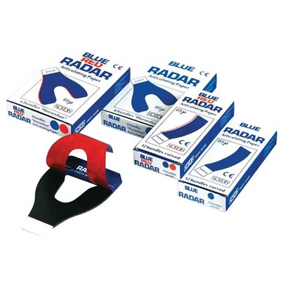 Artikulační papír 65 um - I – Rovný bez podkovy modrý