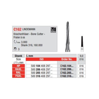 Chirurgická fréza FG C162.316.016 (3ks/bal)