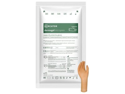 DERMAGEL MICROPREN - Operační nepudrované syntetické rukavice, tělové sterilní