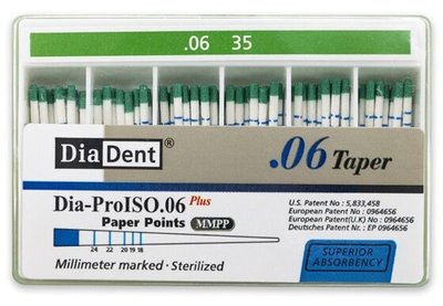 Papírové čepy DiaDent 6% 035