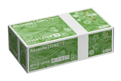 AKZENTA Latexové rukavice - zelené - M