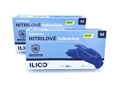 ILICO Antimikrobiální nitrilové rukavice - L