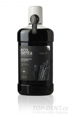 ECODENTA bělící ústní voda s černým uhlím, 500 ml
