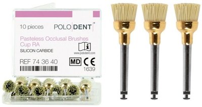 POLODENT Pasteless Occlusal Brushes Cup