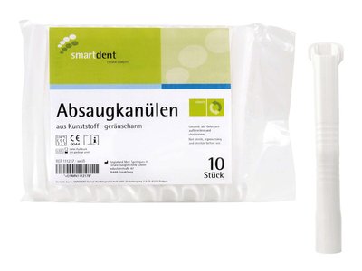Odsávací kanyly Smart, 10ks bílé, autoklávovatelné max. 134 stupňů 111217