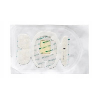 Náplast fixační i.v. kanyl TEGADERM s CHG, transparentní, s výřezem, sterilní, 25 ks - 8,5 x 11,5 cm
