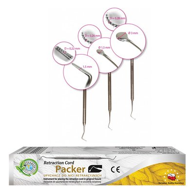 Retraction Cord Packer zavaděč retrakčního vlákna Cerkamed - Universal (1.5 mm)