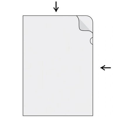 Obal zakládací A4, čirý PVC 150 mic - Zakládací typ U