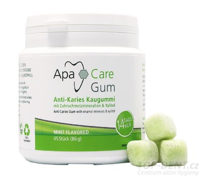 ApaCare Gum Anti-Caries žvýkačky s vápníkem a xylitolem, 45ks