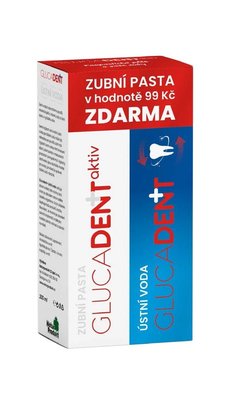 Glucadent Aktiv ústní voda 200 ml + zubní pasta 95 g