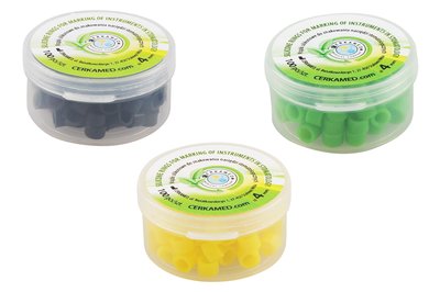 Krążki silikonowe do znakowania 100 szt. Cerkamed - czarny