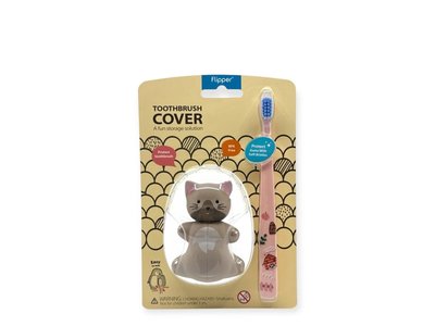 FLIPPER set Kočička, kryt a zubní kartáček
