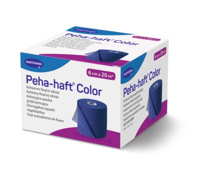 Peha-haft Color elastické fixační obinadlo modré 6 cm × 20 m