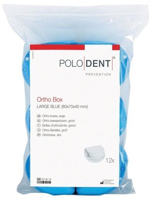 POLODENT Ortho Box modré velké 80 x 70 x 40 mm