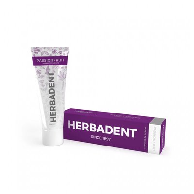 Zubní pasta Herbadent Passionfruit, z bylin s příchutí mučenky, 75 g
