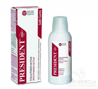 PresiDENT Safe Gums active ústní voda, 200ml