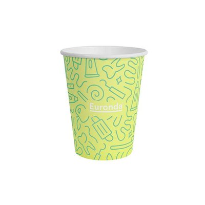 Pohárky papírové Graffiti 1000 ks limetkové