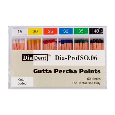 Gutap.čepy DiaDent 015-040 kalibrované 6%