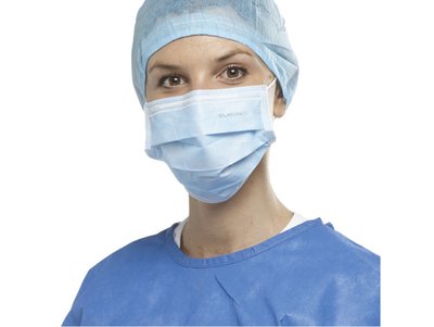 EURONDA Monoart Rouška 4-vrstvá chirurgická modrá 50ks