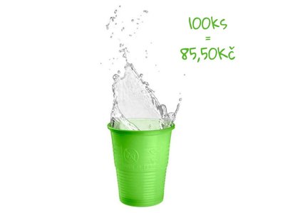 TOP CUPS výplachové kelímky, 180ml, 1500 ks, freshgreen
