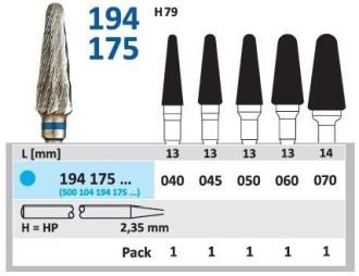 HORICO tvrdokovová fréza - kónus zaoblený 4,5 mm