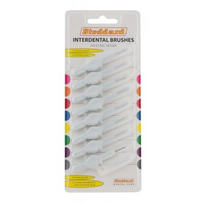 Interdentální mezizubní kartáček Soft Line 8 ks + 8 ks krytka v blistru - bílá 06