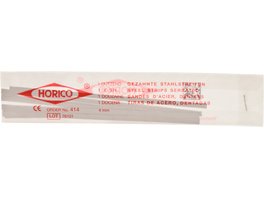 Einseitig gezahnte Stahlstreifen - Packung 12 Stück 4 mm breit, Stärke 0,05 mm