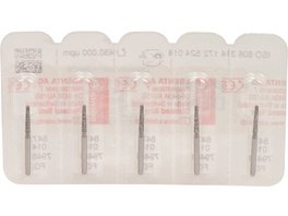 Omni Diamanten 847 - Packung 5 Stück rot fein, FG, Figur 546 Konus Kante rund, 8 mm, ISO 016