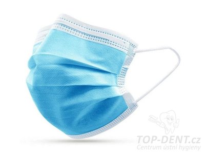 Zarys zdravotní jednorázová ústenka s gumičkami (modrá), 50ks