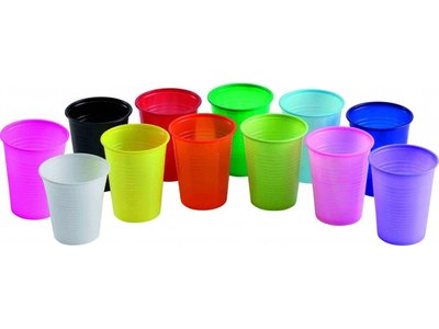 Kelímek na vodu 0,2L, různé barvy - 100 ks - Velikost: Černá