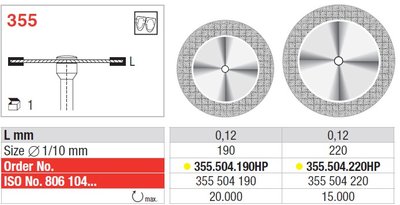 Edenta Lab 355 - SuperFlex diamantové kotúče - 1 ks