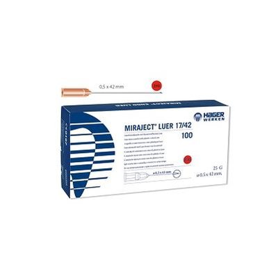 Miraject LUER 17/42 0,5mm 42mm 100ks