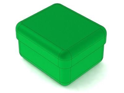 Box aluminium 5x4x3cm, zelený