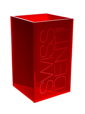 Swissdent stojánek na zubní kartáčky, červený