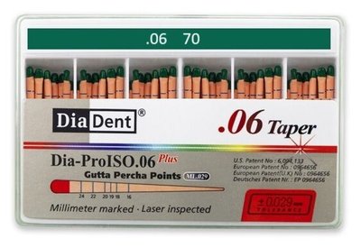 Guttaperčové čepy DiaDent 6% 070