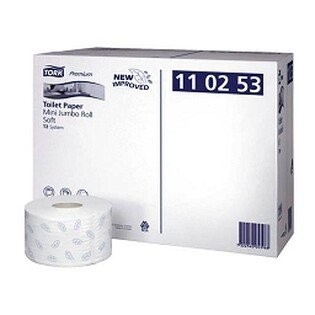 Papier toaletowy Tork Premium Soft Mini Jumbo biały rolka - 1sztuka (niebieski listek)