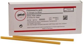 Lepící vosk v tyčinkách, 20ks žlutý