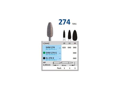 Sintrovaný diamant - vajíčko, SHM274, průměr 6mm, zrnitost normal