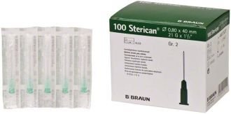 Braun Sterican - jehly 0,8x40mm zelené, 100ks
