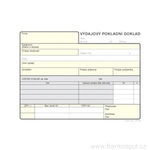 Výdajový pokladní doklad, 100 listů