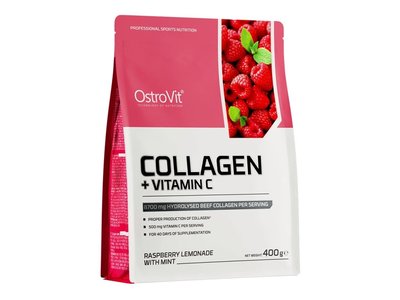 OstroVit - Kolagen + Vitamín C, 400 g různé příchutě - Velikost: Malinová limonáda s mátou