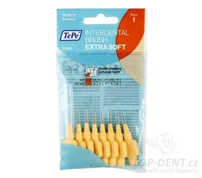 TePe EXTRA SOFT 1 mezizubní kartáčky 0,45 mm, 8 ks