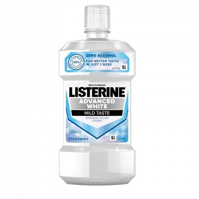 Listerine Advanced White Mild Taste, 6 x 500 ml
