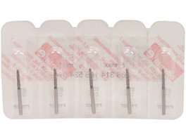 Omni Diamanten 856 - Packung 5 Stück gelb superfein, FG, Figur 198 Konus rund, 8 mm, ISO 012