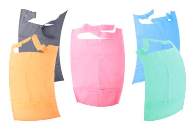 Śliniak stomatologiczny z kieszonką 50 szt. Boxer - biały