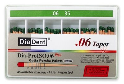 Guttaperčové čepy DiaDent 6% 035