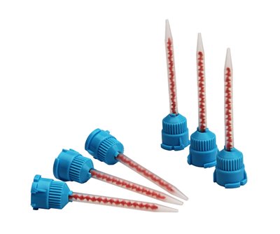 Końcówki mieszające 50 szt. niebieskie 4:1